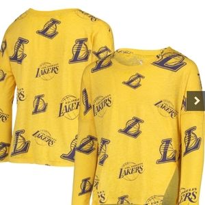 NBA LA Lakers girls long sleeve yellow t-shirt xl16